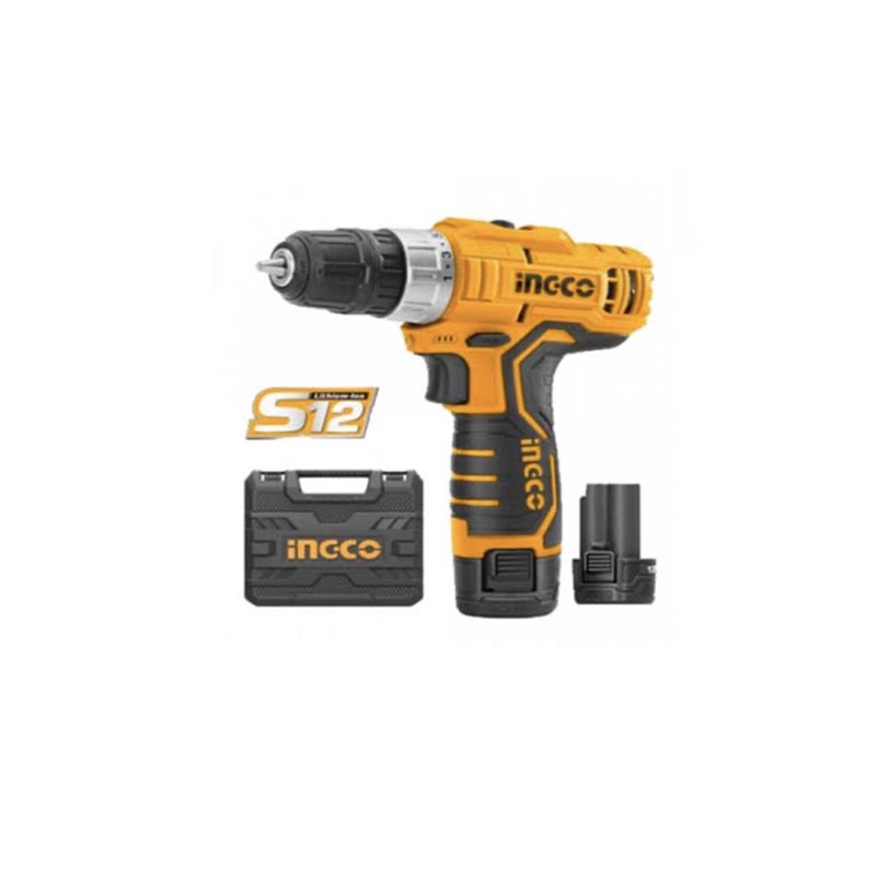 Cordless drill 12V 2 Battery and Charger Ingco